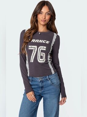 Edikted Frenchy Long Sleeve T-Shirt